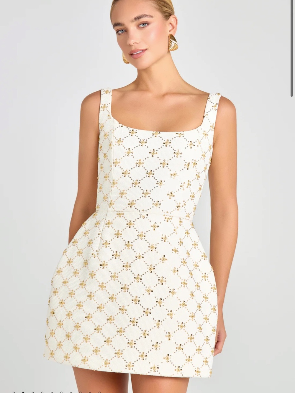 Nadine Merabi Sofia Ivory Mini Dress - Picture 2 of 7